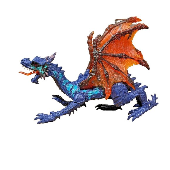 Chap Mei BLUE DRAGON Medieval Fantasy 8" Action FIGURE-Mouth ORANGE WINGS Hinge - Picture 1 of 5